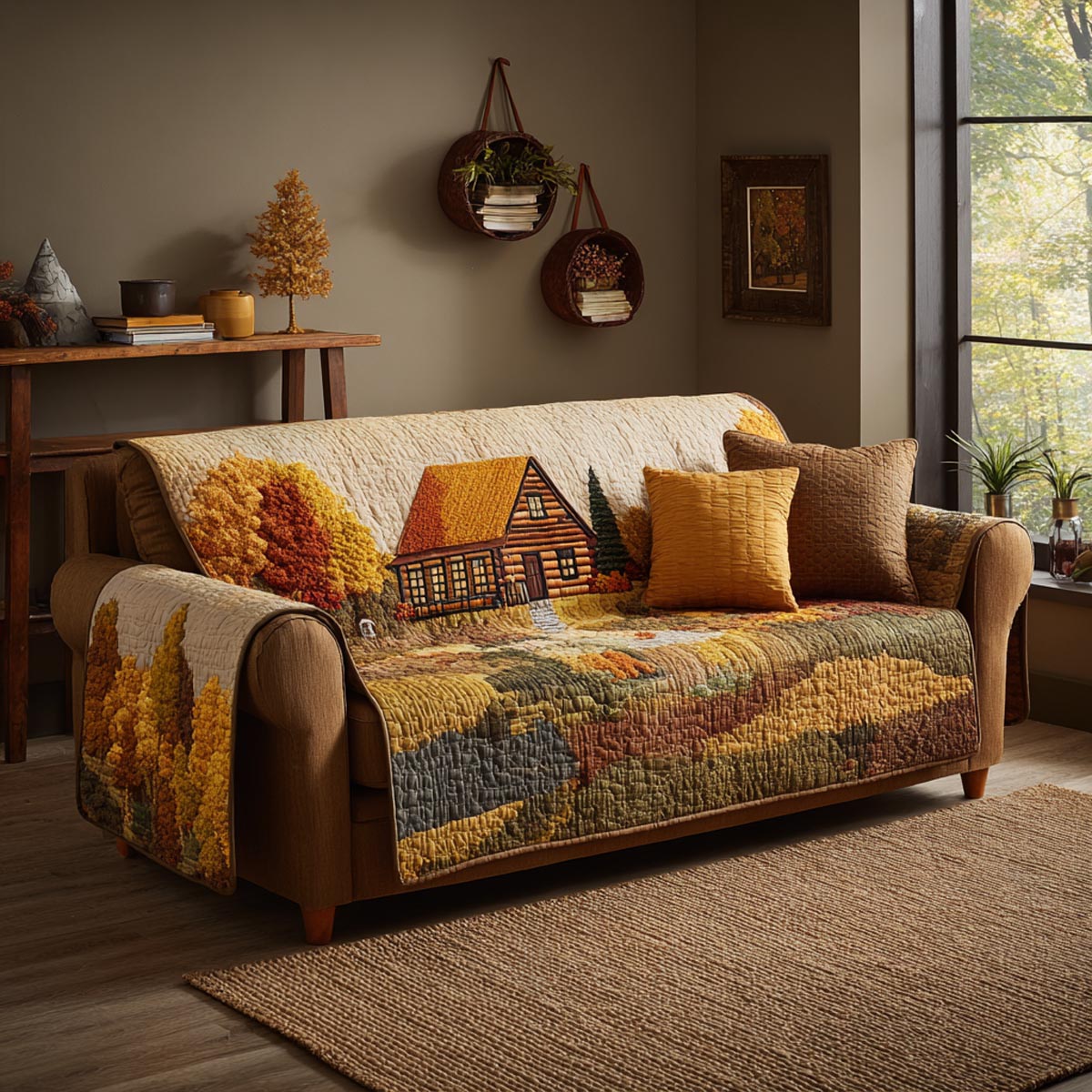 Cabin Comfort Quilted Sofa Cover NCU0DV1862
