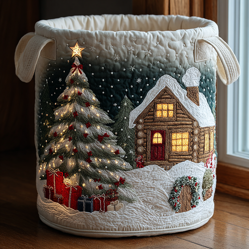 Cabin Glow Quilted Laundry Basket NCU0DDK1933