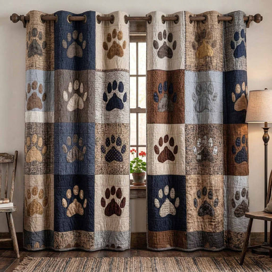 Cabin Paws Quilted Curtains NCU0NXD1670