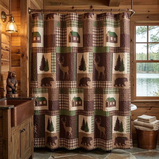 Cabin Trail Plaid Shower Curtain NCU0DQQ0669