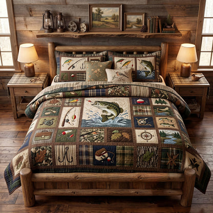 Cabin by the Water 3-Piece Quilted Bedding Set NCU0PTT3175