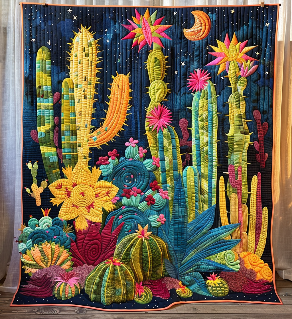 Cactus Oasis Quilted Blanket NCU0DV278