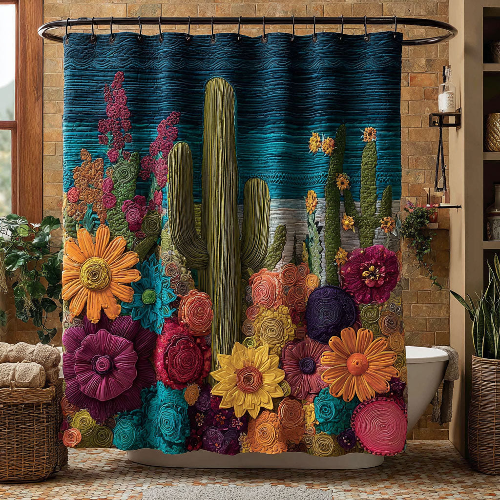 Cactus Bloom Shower Curtain NCU0DDK2351
