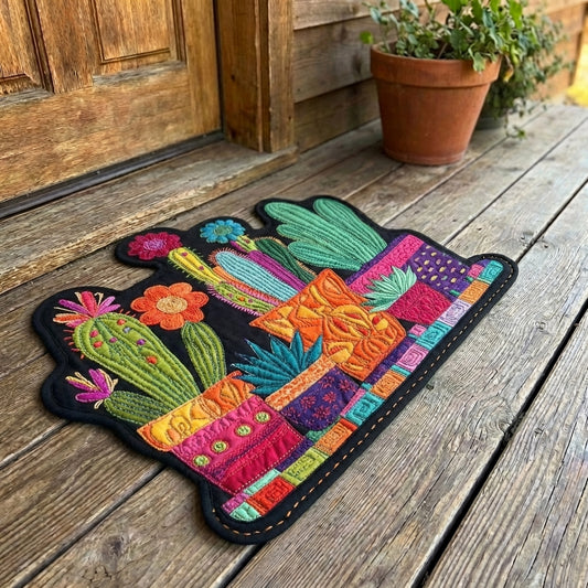 Cactus Charm Custom Shape Doormat NCU0DV2079