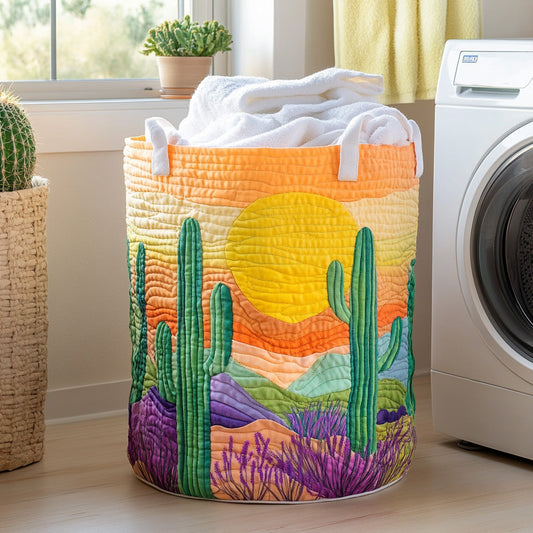 Cactus Dawn Quilted Laundry Basket NCU0PVL559