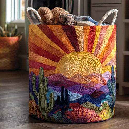 Cactus Dreams Quilted Laundry Basket NCU0NNT1992