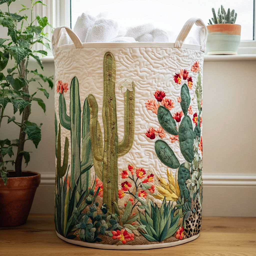 Cactus Dreams Quilted Laundry Basket NCU0PTT1082