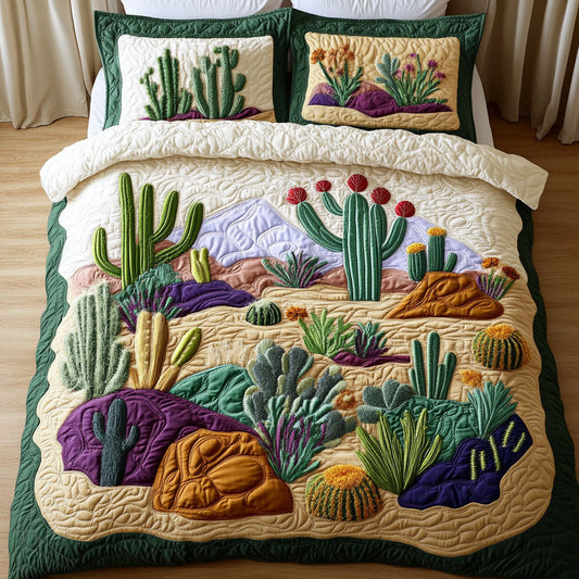 Cactus Dreamscape 3-Piece Quilted Bedding Set NCU0PTT186