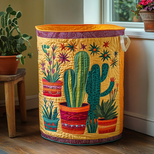 Cactus Fiesta Quilted Laundry Basket NCU0DV689