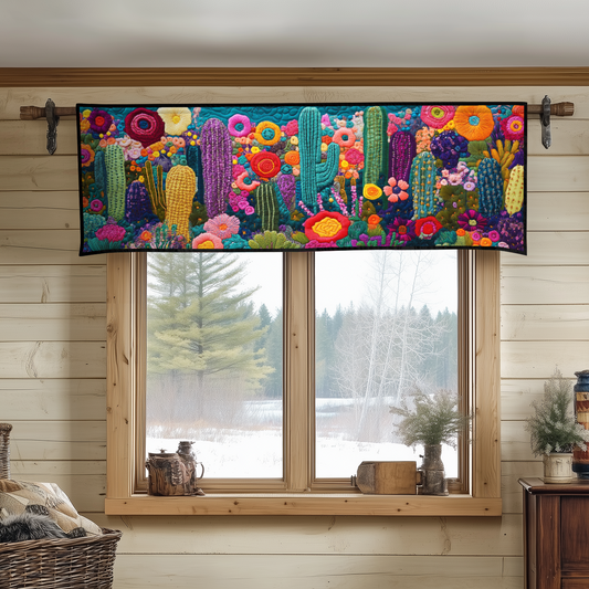 Cactus Garden Quilted Valance NCU0DDK1619