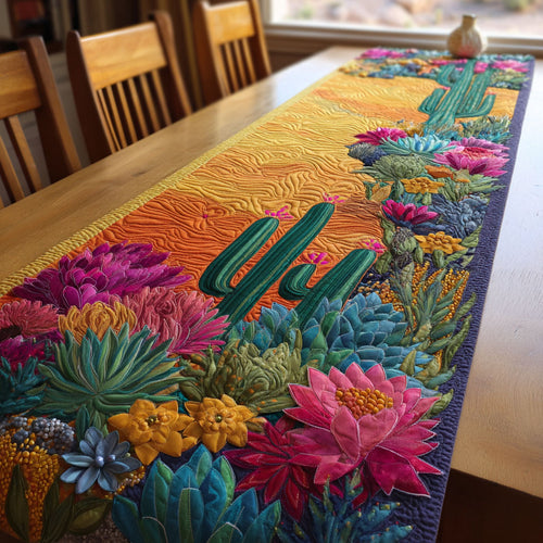 Cactus Glow Quilted Table Runner NCU0DDK2595