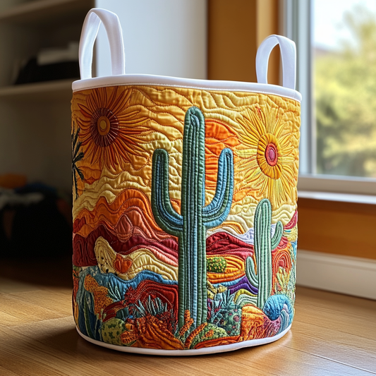 Cactus Horizon Quilted Laundry Basket NCU0PVL360