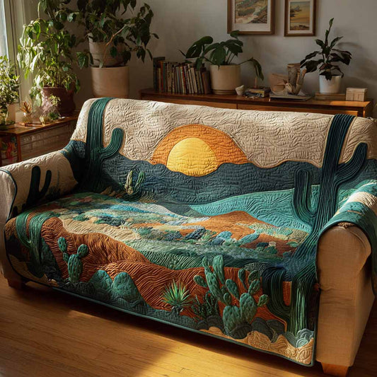 Cactus Horizon Quilted Sofa Cover NCU0NXD1512