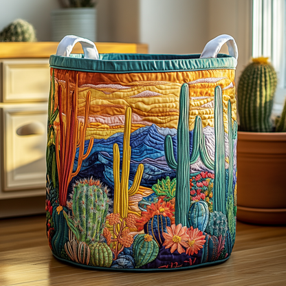 Cactus Journey Quilted Laundry Basket NCU0DDK779