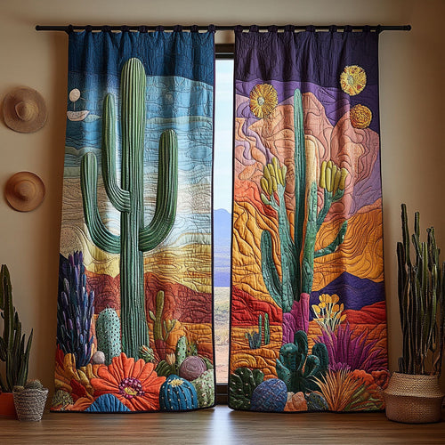 Cactus Spirit Quilted Curtains NCU0DDK2083