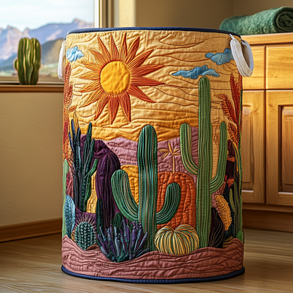 Cactus Spirit Quilted Laundry Basket NCU0DDK1293