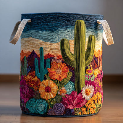 Cactus Spirit Quilted Laundry Basket NCU0DDK2030