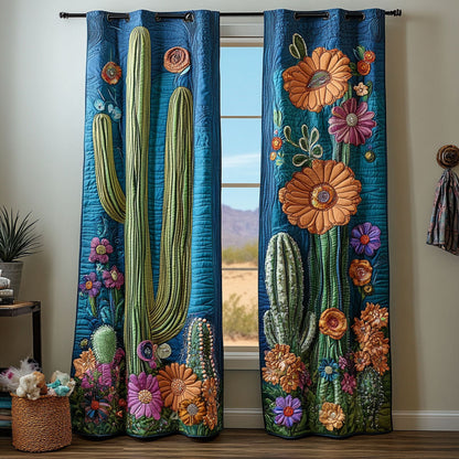 Cactus Sunset Quilted Curtains NCU0DDK2082