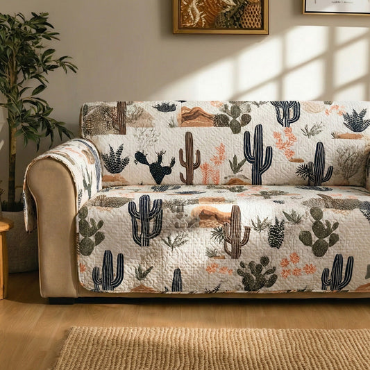 Cactus Trails Quilted Sofa Cover NCU0LDH523