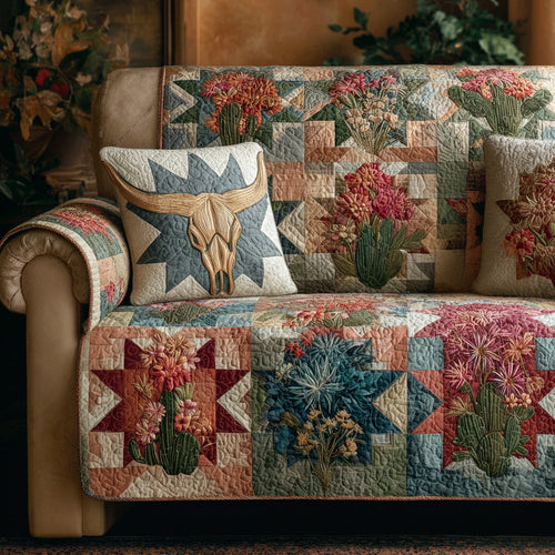 Cactus Trails Star Quilted Sofa Cover NCU0LDH224