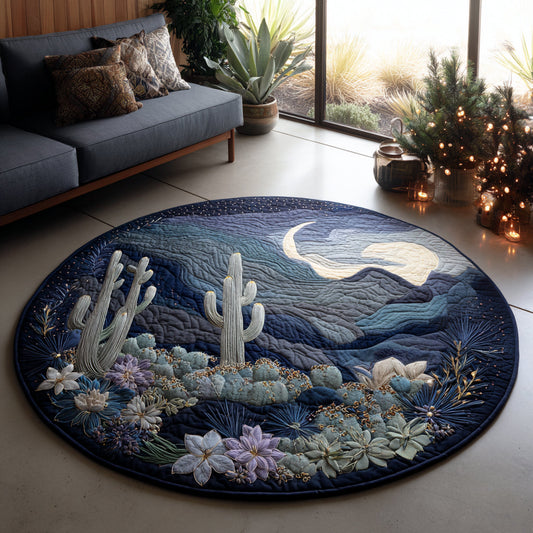 Cactus Whisper Quilted Round Mat NCU0DV1366