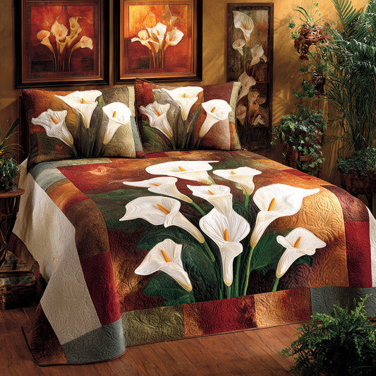 Calla Lily Elegance Quilted Blanket NCU0LDH844