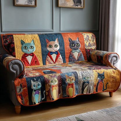 Calm Cat Quilted Sofa Cover NCU0NTD1316
