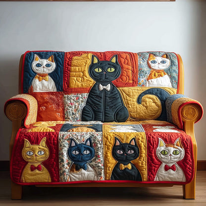 Calm Whiskers Quilted Sofa Cover NCU0NTD1318
