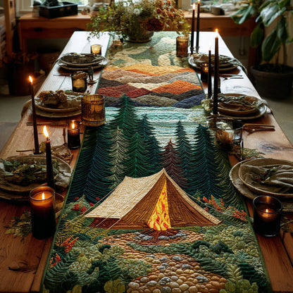 Campfire Trail Quilted Table Runner NCU0DV1189