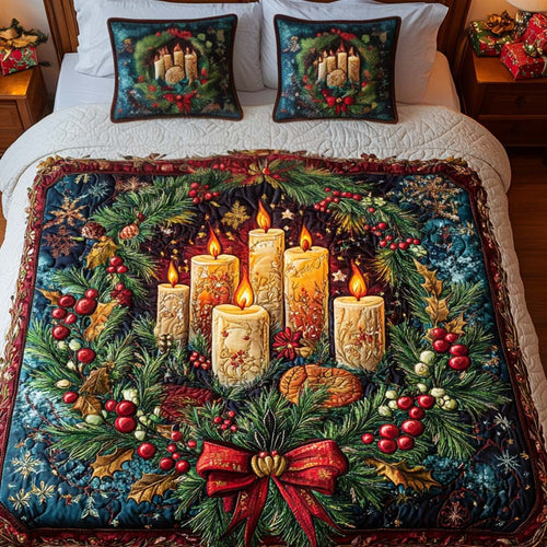 Candlelight Glow 3-Piece Quilted Bedding Set NCU0NNT042