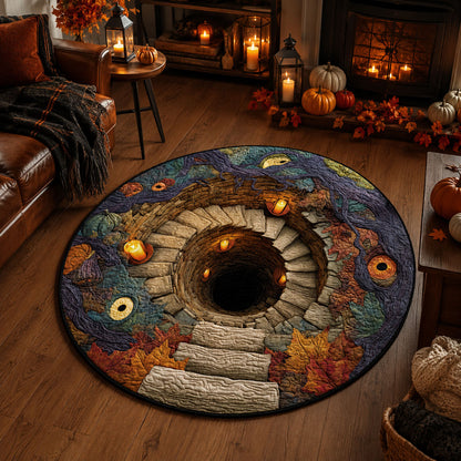 Candlelit Cavern Quilted Round Mat NCU0PTT3222