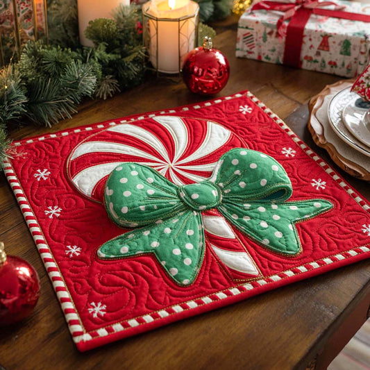 Candy Cane Wonderland Quilted Table Topper NCU0NXD211