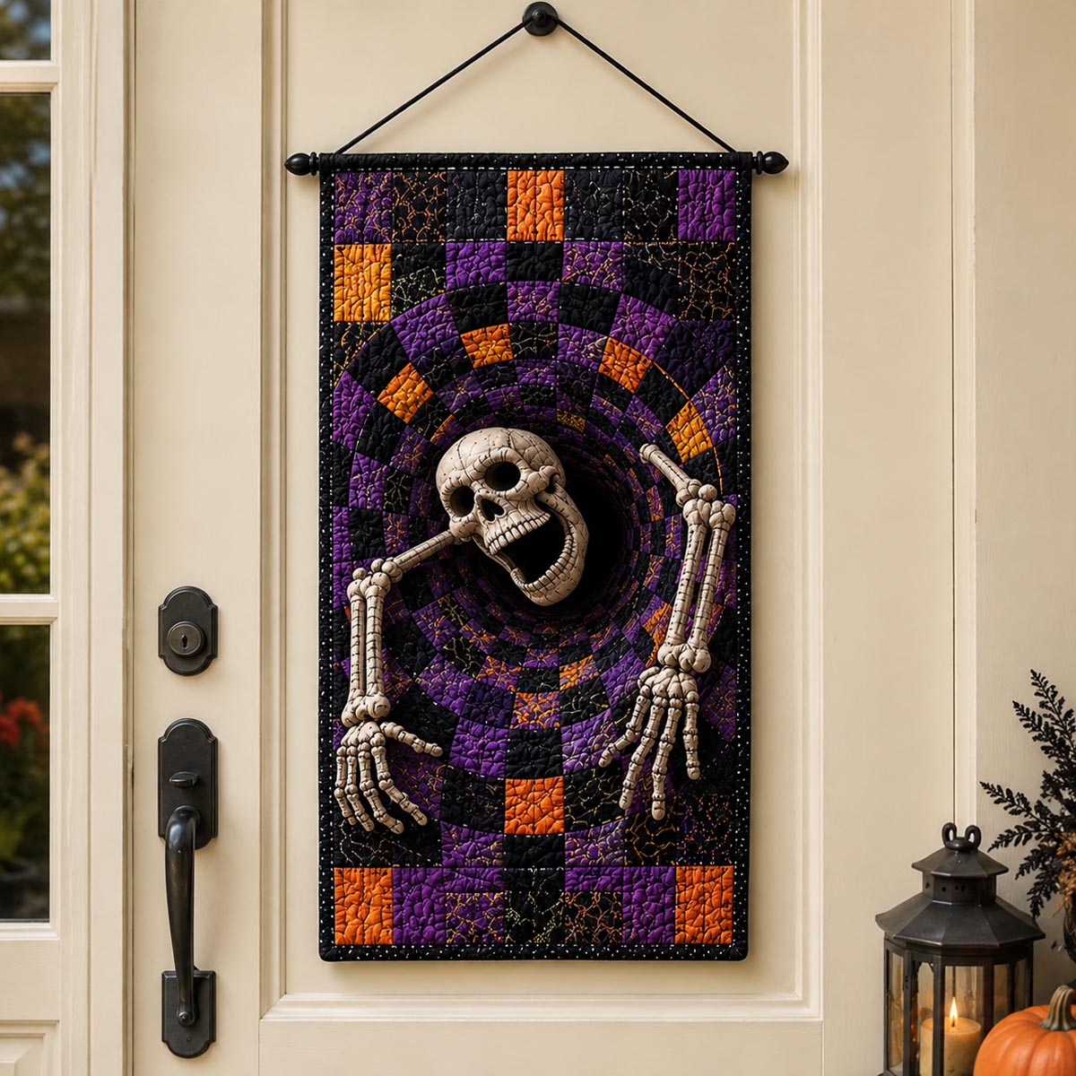 Candy Corn Descent Quilted Door Banner NCU0DV2267