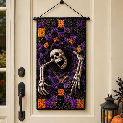 Candy Corn Descent Quilted Door Banner NCU0DV2267