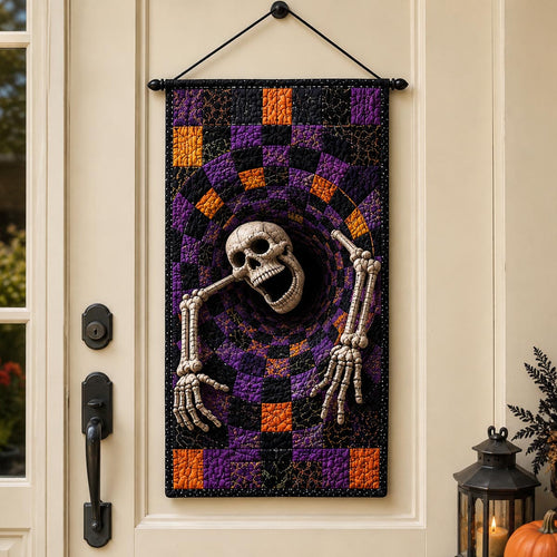 Candy Corn Descent Quilted Door Banner NCU0DV2267