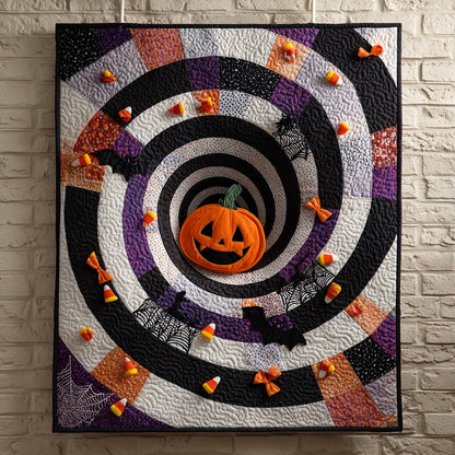 Candy Corn Vortex Art Quilt Hanging NCU0DV2225