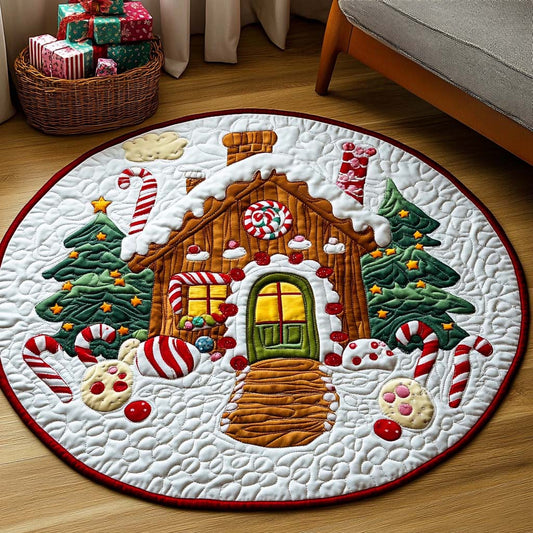 Candy Cottage Charm Quilted Round Mat NCU0NT1239