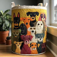 Canine Carnival Quilted Laundry Basket NCU0PTT1430