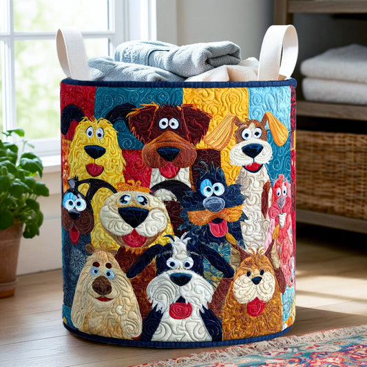 Canine Crew Quilted Laundry Basket NCU0NNL048