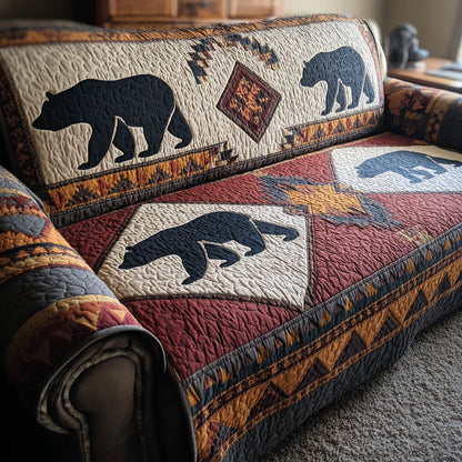 Canyon Bear Path Quilted Sofa Cover NCU0NTD1270