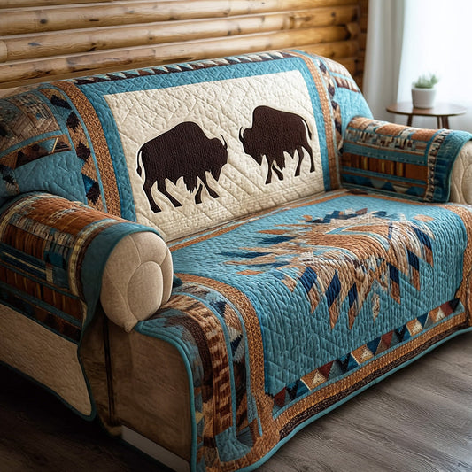 Canyon Bison Mark Quilted Sofa Cover NCU0NTD1275