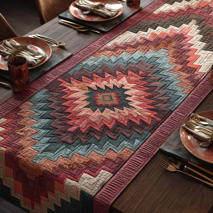 Canyon Blaze Chevron Quilted Table Runner NCU0NXD1200