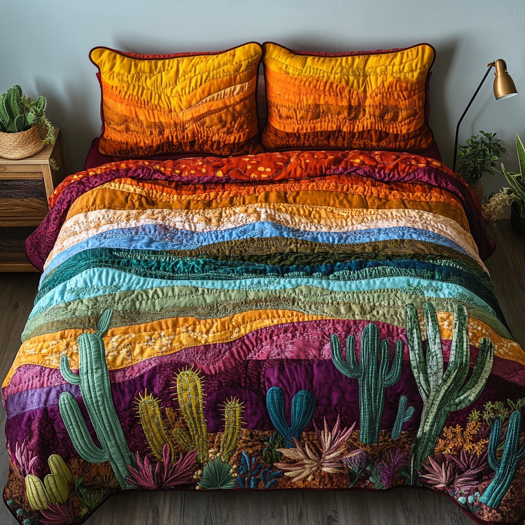 Canyon Charm 3-Piece Quilted Bedding Set NCU0NVH130