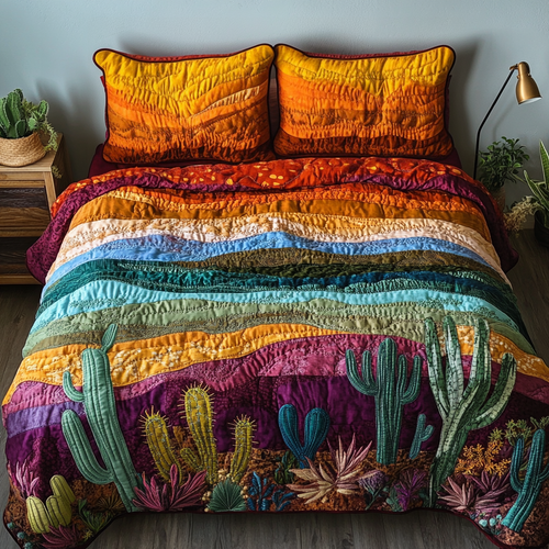 Canyon Charm 3-Piece Quilted Bedding Set NCU0NVH130