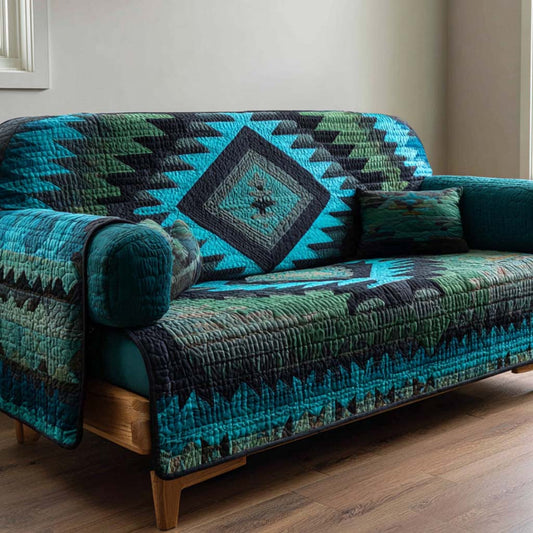 Canyon Forest Weave Quilted Sofa Cover NCU0NXD1244
