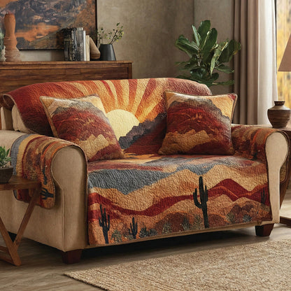 Canyon Glow Quilted Sofa Cover NCU0LDH601