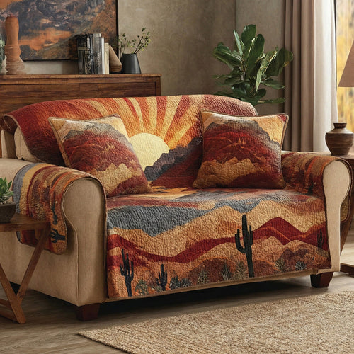 Canyon Glow Quilted Sofa Cover NCU0LDH601