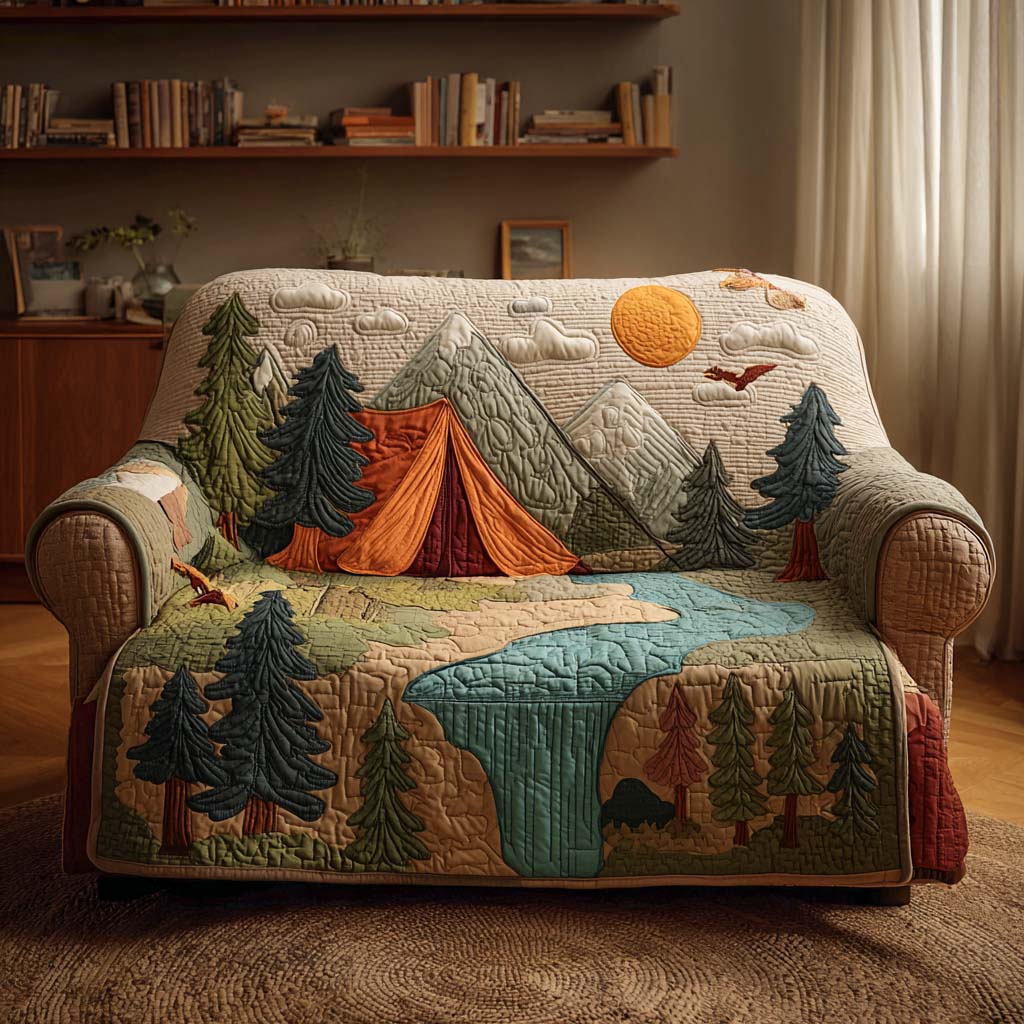 Canyon Lake Camp Quilted Sofa Cover NCU0NXD1169