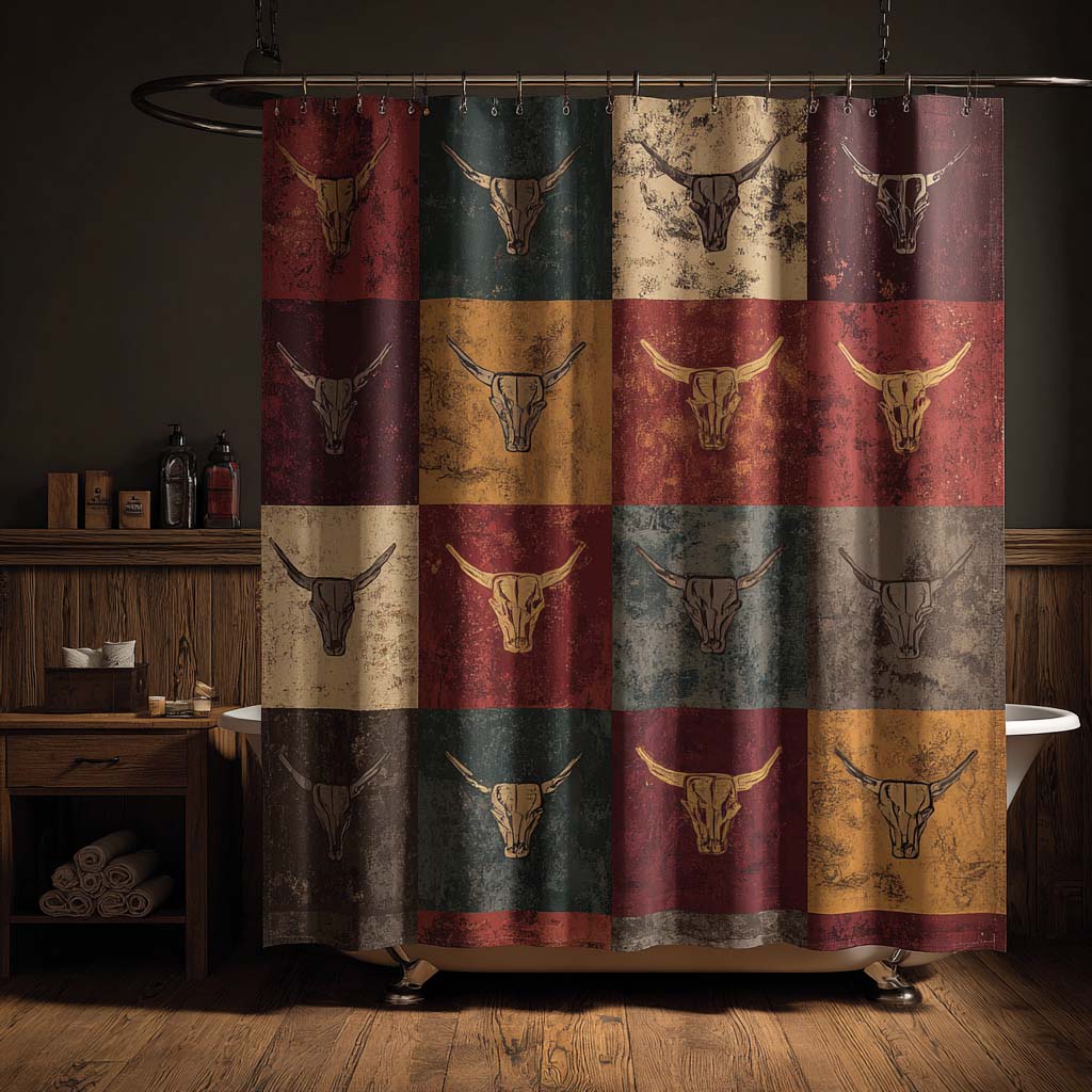 Canyon Longhorn Shower Curtain NCU0NXD1426