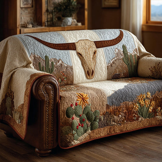 Canyon Longhorn Spirit Quilted Sofa Cover NCU0LDH179